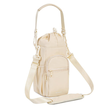 Insulated Water Bottle Holder with Strap and Phone Pocket