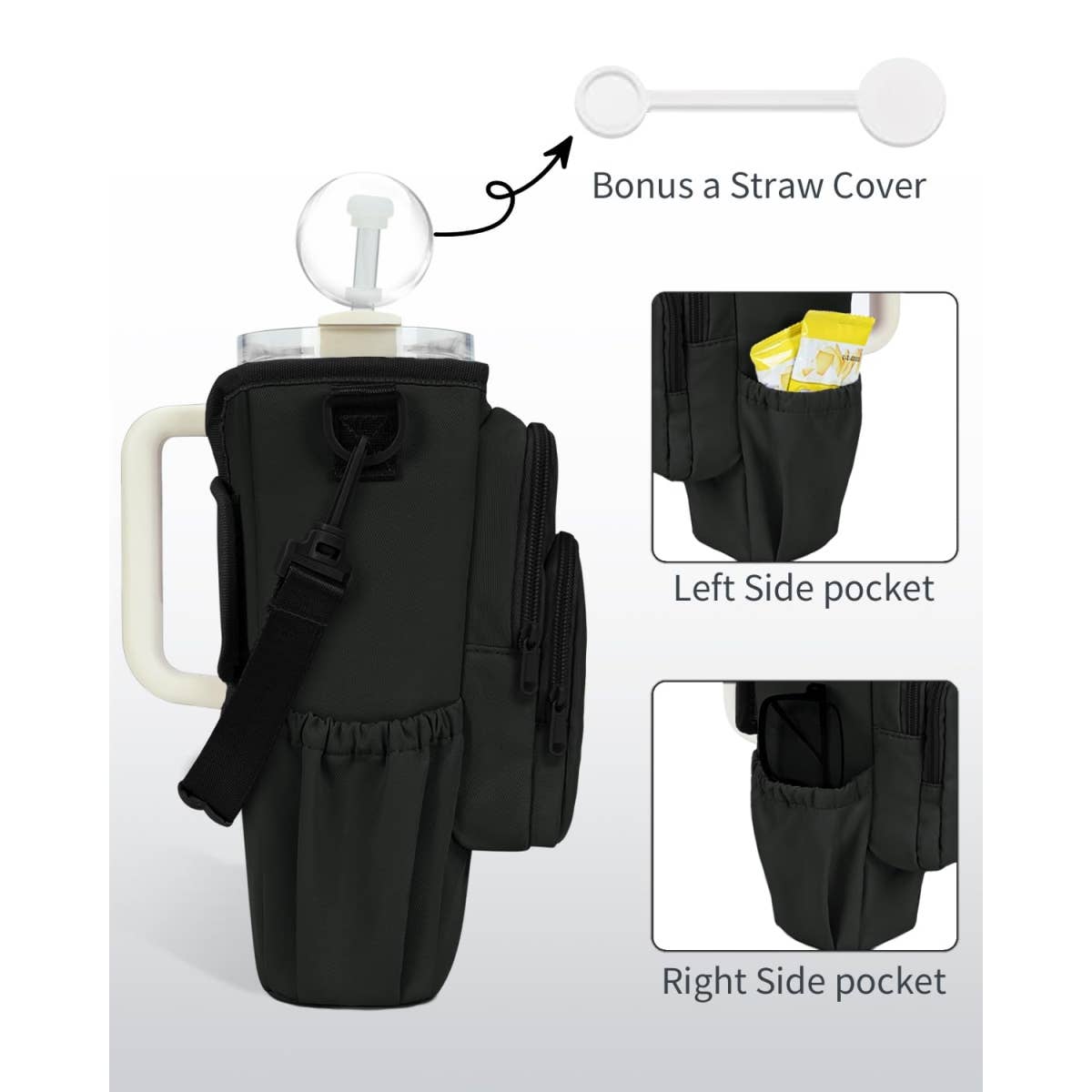 Water Bottle Sling Bag with Phone Pocket