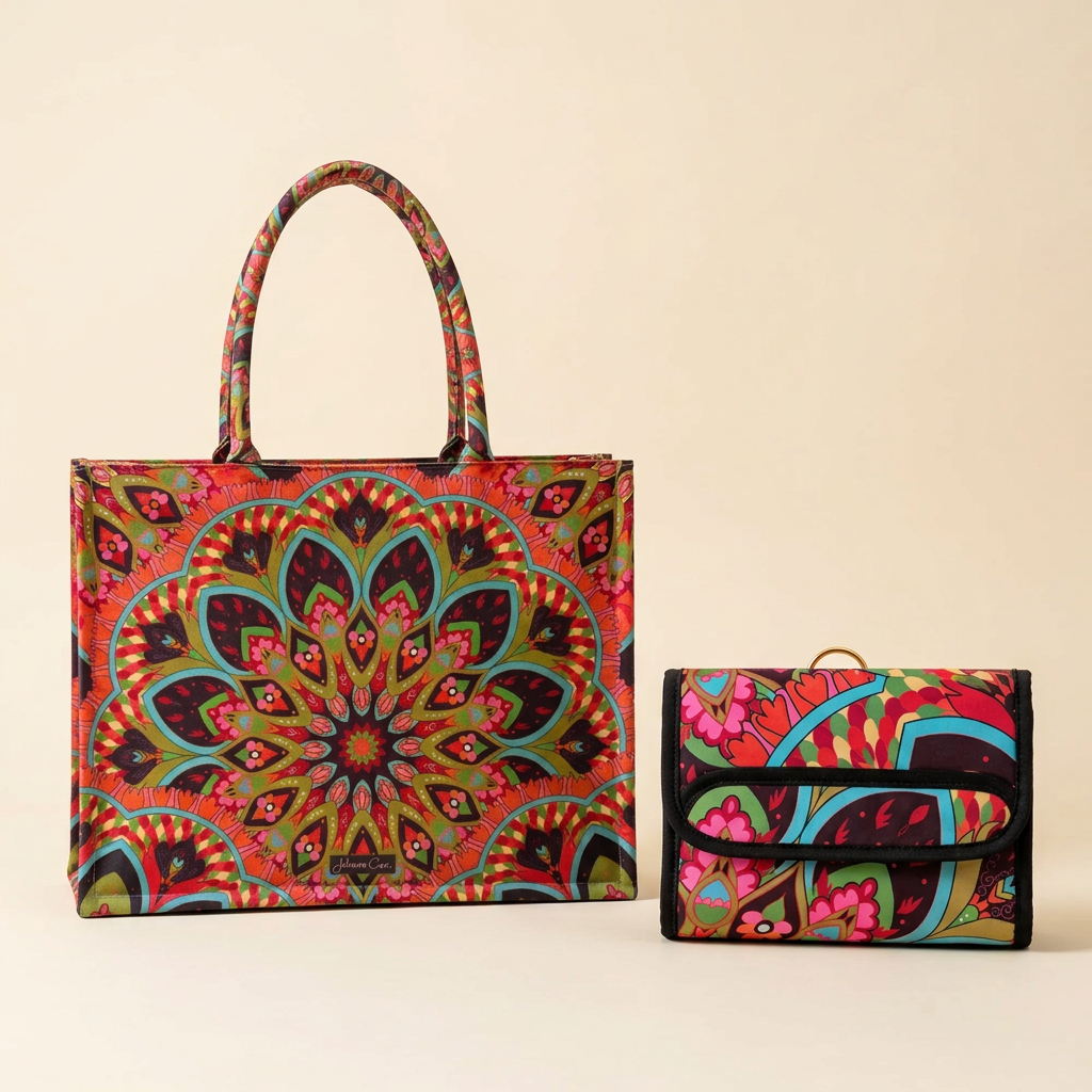 Kaleidoscope Crush matching bag and tote